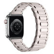 For Apple Watch 42mm / 41mm / 40mm / 38mm I-shaped Three-piece Leather Magnetic Watch Band(Starlight) - Watch Bands by PMC TechLife | Online Shopping South Africa | PMC TechLife | Buy Now Pay Later Mobicred