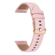 20mm Rose Gold Buckle Leather Watch Band(Pink)