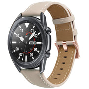 20mm Rose Gold Buckle Leather Watch Band(Apricot)