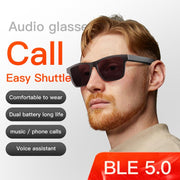 E10 Smart Audio Bluetooth Glasses, Style: Button Style(Transparent)