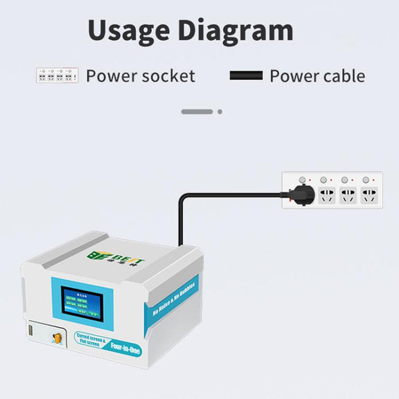 BEST B-528 4 in 1 7 inch Intelligent Laminating and Defoaming Machine Built-in Vacuum Pump, Plug:AU Plug