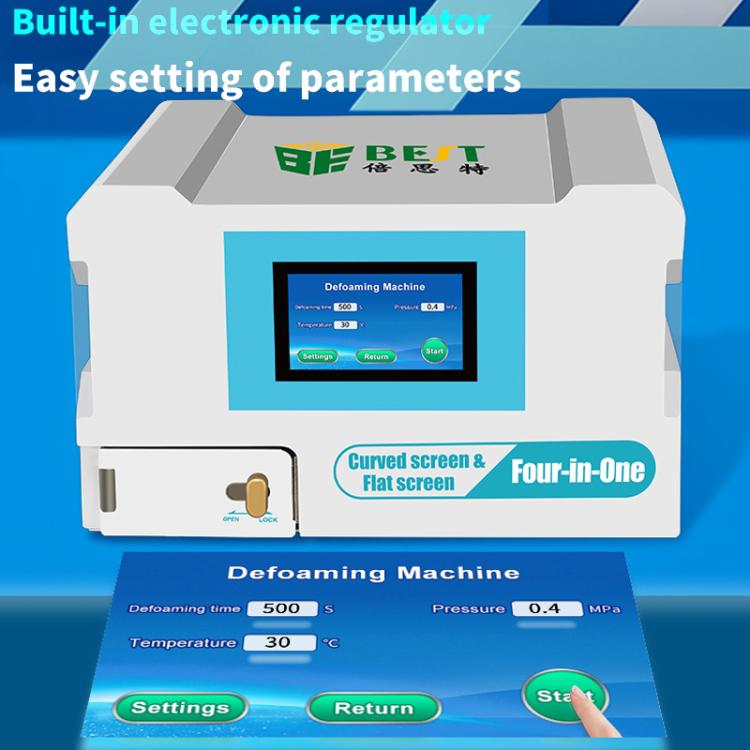 BEST B-528 4 in 1 7 inch Intelligent Laminating and Defoaming Machine Built-in Vacuum Pump, Plug:UK Plug