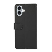 For iPhone 17 ABEEL Delicate Texture Splicing RFID Leather Phone Case(Black)