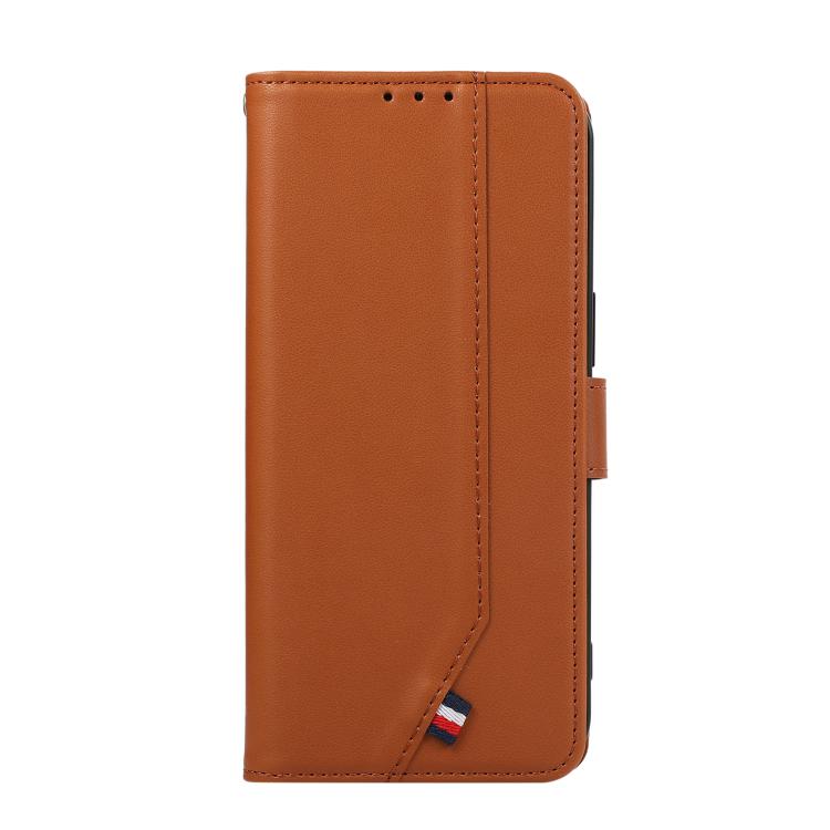 For iPhone 17 ABEEL Delicate Texture Splicing RFID Leather Phone Case(Brown)