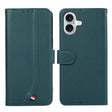 For iPhone 17 ABEEL Delicate Texture Splicing RFID Leather Phone Case(Green) - free shipping - PMc TechLife - Order now!