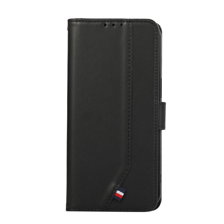 For iPhone 17 Air ABEEL Delicate Texture Splicing RFID Leather Phone Case(Black)