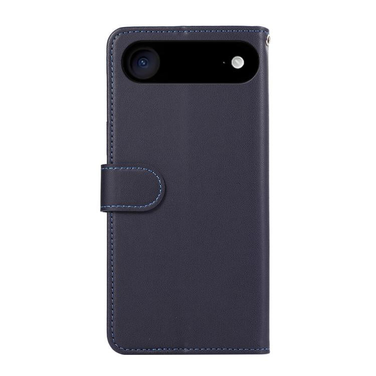 For iPhone 17 Air ABEEL Delicate Texture Splicing RFID Leather Phone Case(Blue)
