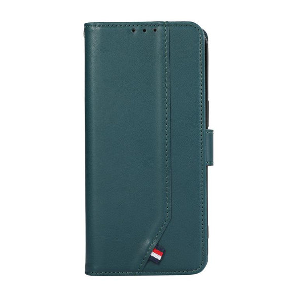 For iPhone 17 Air ABEEL Delicate Texture Splicing RFID Leather Phone Case(Green)