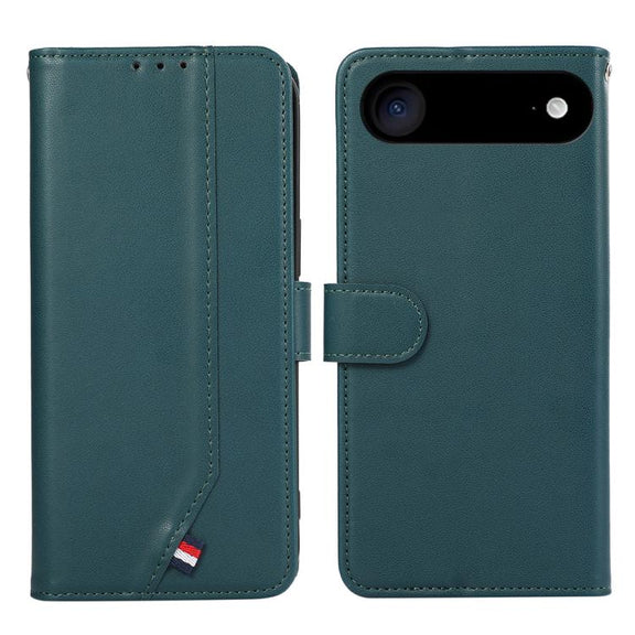 For iPhone 17 Air ABEEL Delicate Texture Splicing RFID Leather Phone Case(Green)
