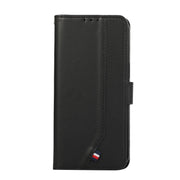 For iPhone 17 Pro ABEEL Delicate Texture Splicing RFID Leather Phone Case(Black)