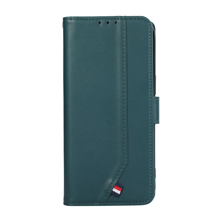 For iPhone 17 Pro Max ABEEL Delicate Texture Splicing RFID Leather Phone Case(Green)