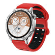22mm Double-row Hole Studded Buckle Silicone Watch Band(Red Black) - free shipping - PMc TechLife - Order now!