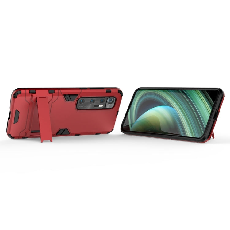 For Xiaomi Mi 10 Ultra PC + TPU Shockproof Protective Case with Invisible Holder(Red)