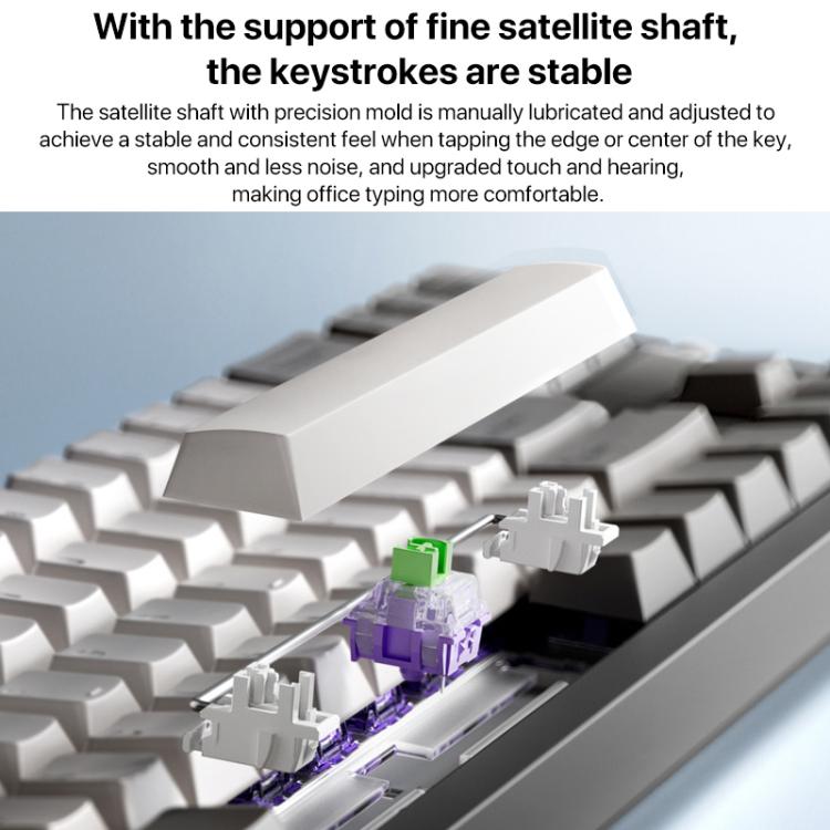 Xiaomi Mechanical Keyboard MK71 Pro Wired / 2.4G / Bluetooth Triple Mode Gaming Keyboard(Moon Rock)