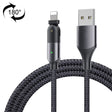 FXCL-WYA0G 2.4A USB to 8 Pin 180 Degree Rotating Elbow Charging Cable, Length:2m(Grey) - Normal Style Cable by PMC TechLife | Online Shopping South Africa | PMC TechLife | Buy Now Pay Later Mobicred