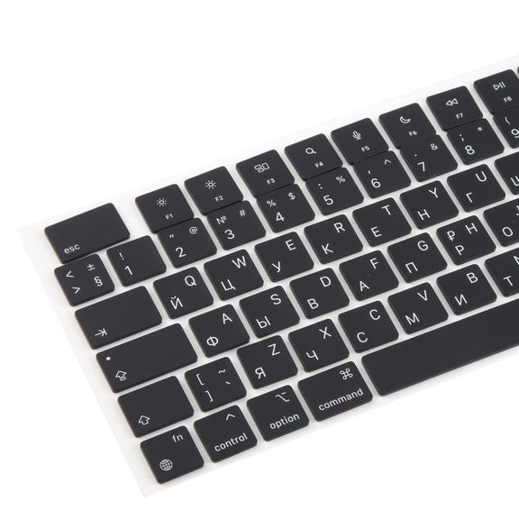 For MacBook A2681 A2941 A3113  A3114 10pcs UK Big Enter Version Keycaps, Language:Russian