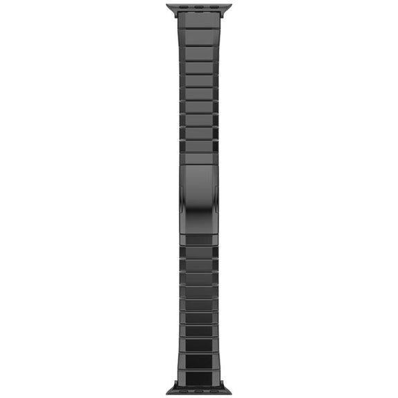 For Apple Watch 42mm / 41mm / 40mm / 38mm One-Bead Pure Titanium Buckle Watch Band(Black)