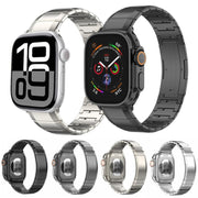 For Apple Watch 42mm / 41mm / 40mm / 38mm One-Bead Pure Titanium Buckle Watch Band(Black)