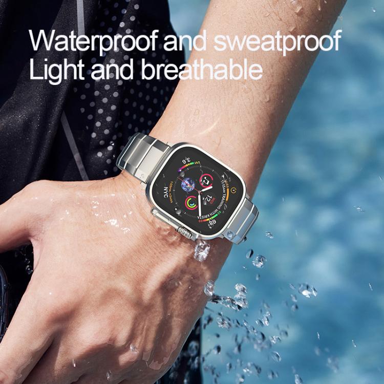 For Apple Watch 42mm / 41mm / 40mm / 38mm One-Bead Pure Titanium Buckle Watch Band(Black)