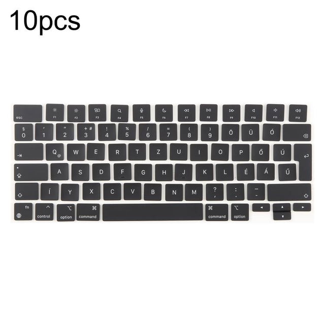 For MacBook A2442 A2485 A2779 A2780 A2991 A2992 A2918 10pcs UK Big Enter Version Keycaps, Language:Hungary