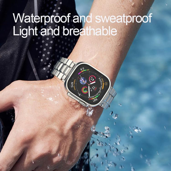 For Apple Watch 42mm / 41mm / 40mm / 38mm T-shaped Turtle Buckle Detachable Titanium Watch Band(Grey)