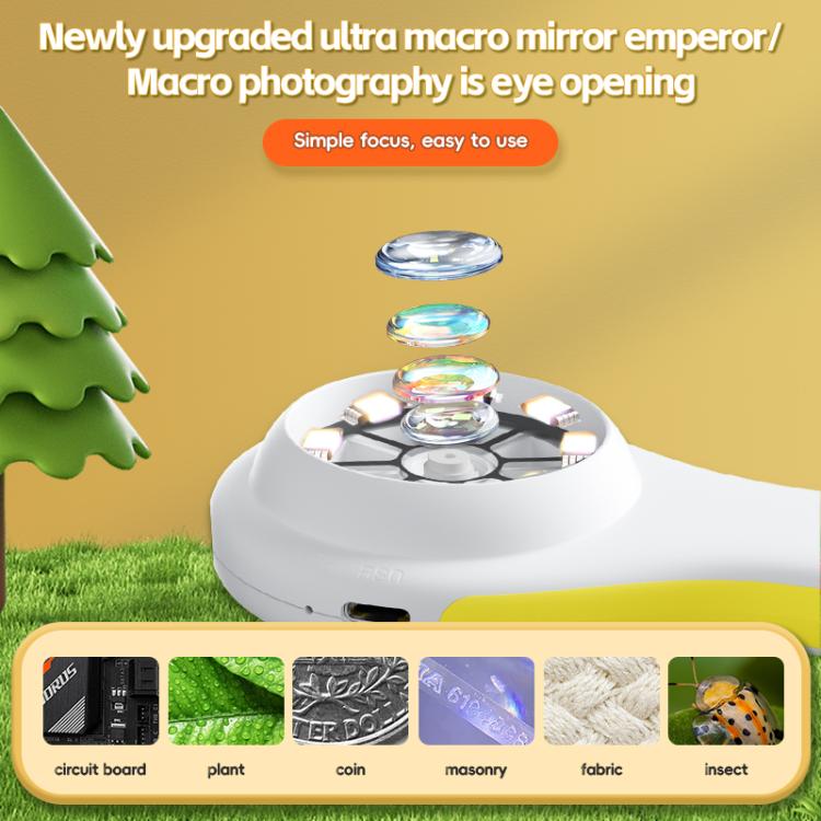 T57 2 inch IPS Screen Children Handheld Digital Microscope 500X Magnification