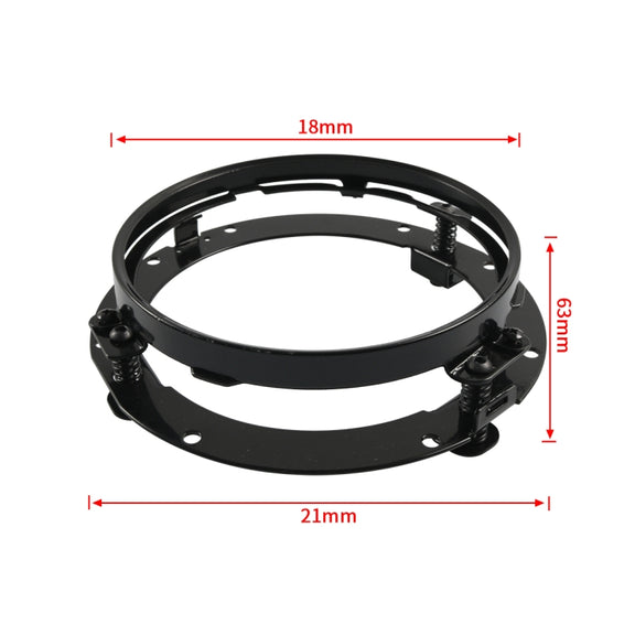Motorcycle 7 inch Round Headlight Ring Mounting Bracket for Harley Davidson (Black)