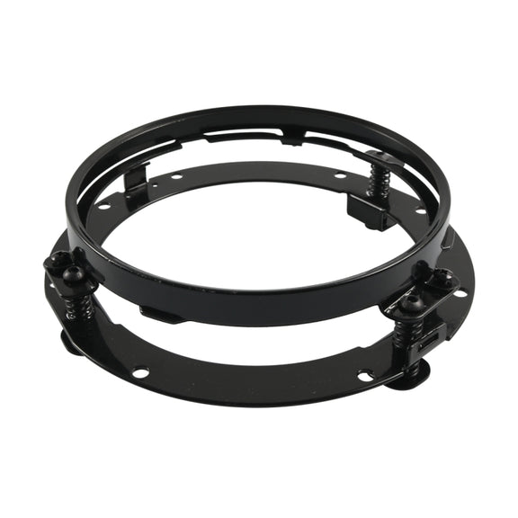 Motorcycle 7 inch Round Headlight Ring Mounting Bracket for Harley Davidson (Black)