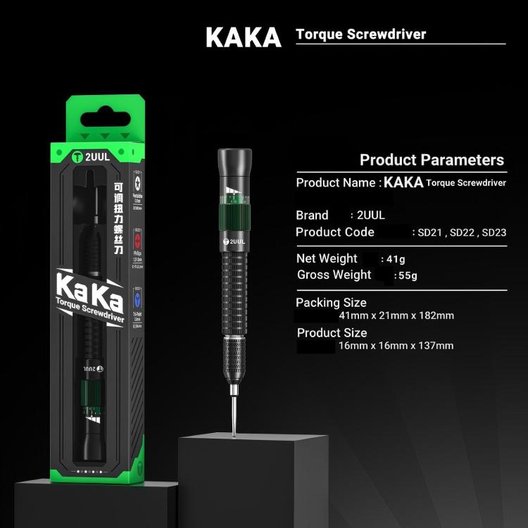2UUL KAKA Adjustable Torque Magnetic Screwdriver, Model:Tri-Point 0.6