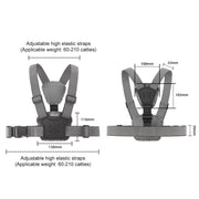 3 in 1 Quick Release Body Mount Belt Chest Strap with Mount & Screw(Grey)