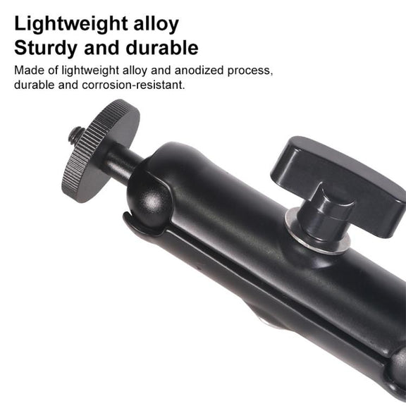 Universal Action Camera Bicycle Handlebar Clamp, Size:S 15.5cm(Black)