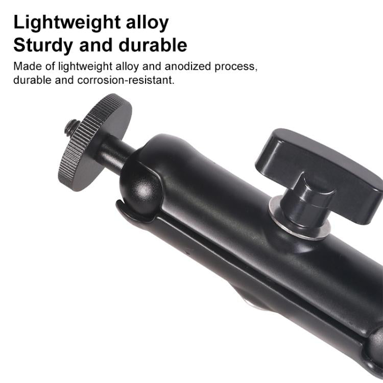 Universal Action Camera Bicycle Handlebar Clamp, Size:S 15.5cm(Black)