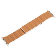 For Apple Watch 42mm / 41mm / 40mm / 38mm Magnetic PU Leather Watch Band(Brown)