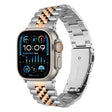 For Apple Watch 46mm / 49mm / 45mm / 44mm Quick Release Five-bead Metal Watch Band(Silver Rose Gold) - free shipping - PMC TechLife - Order now!