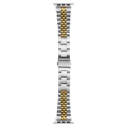 For Apple Watch 42mm / 41mm / 40mm / 38mm Quick Release Five-bead Metal Watch Band(Silver Gold)