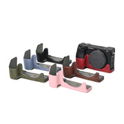 For Sony ILCE-6400 / A6300 / A6200 Litchi Texture PU Leather Camera Half Case Base(Black)