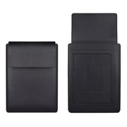 PU05 Sleeve Leather Case Carrying Bag with Small Storage Bag for 15.4 inch Laptop(Black)
