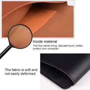 PU05 Sleeve Leather Case Carrying Bag with Small Storage Bag for 15.4 inch Laptop(Black)
