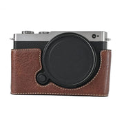 For Panasonic LUMIX S9 Litchi Texture PU Leather Camera Half Case Base(Coffee)