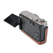For Panasonic LUMIX S9 Litchi Texture PU Leather Camera Half Case Base(Coffee)