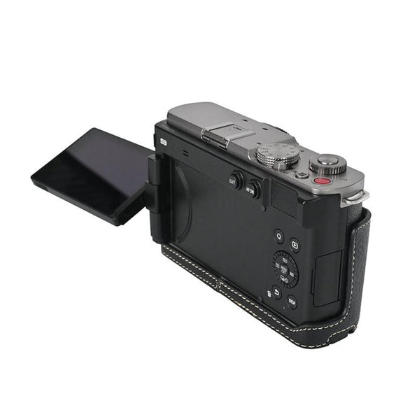 For Panasonic LUMIX S9 Litchi Texture PU Leather Camera Half Case Base(Black)