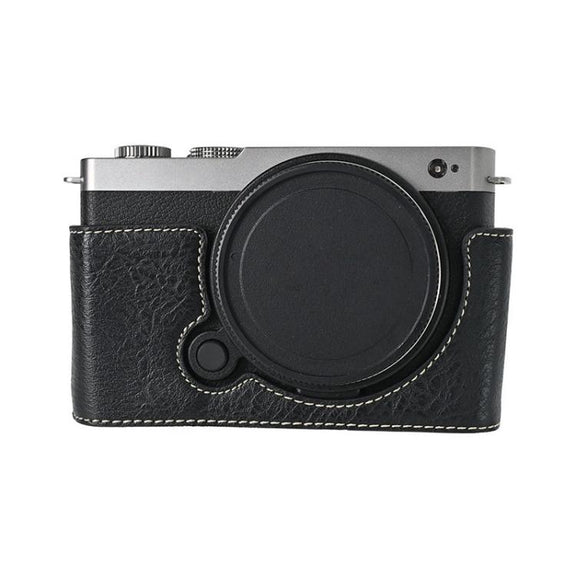 For Panasonic LUMIX S9 Litchi Texture PU Leather Camera Half Case Base(Black)