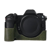 For Nikon Z6III Litchi Texture PU Leather Camera Half Case Base(Green)