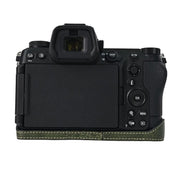 For Nikon Z6III Litchi Texture PU Leather Camera Half Case Base(Green)