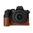 For Nikon Z50II Litchi Texture PU Leather Camera Half Case Base(Coffee) - free shipping - PMC TechLife - Order now!