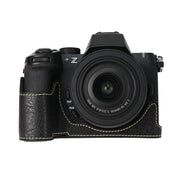For Nikon Z50II Litchi Texture PU Leather Camera Half Case Base(Black)