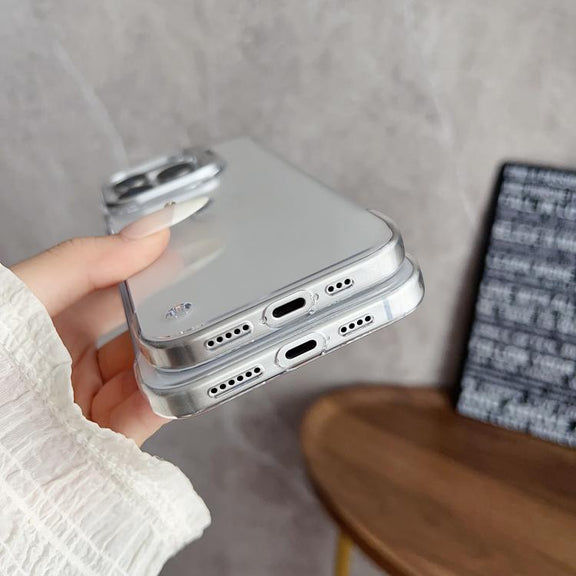 For iPhone 16 Pro Max Ultra-thin Transparent Frameless Lens Holder Phone Case