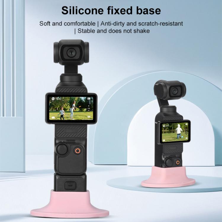 For DJI OSMO Pocket 3 BRDRC Silicone Desktop Base Bracket(Grey)