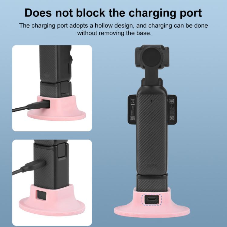 For DJI OSMO Pocket 3 BRDRC Silicone Desktop Base Bracket(Black)