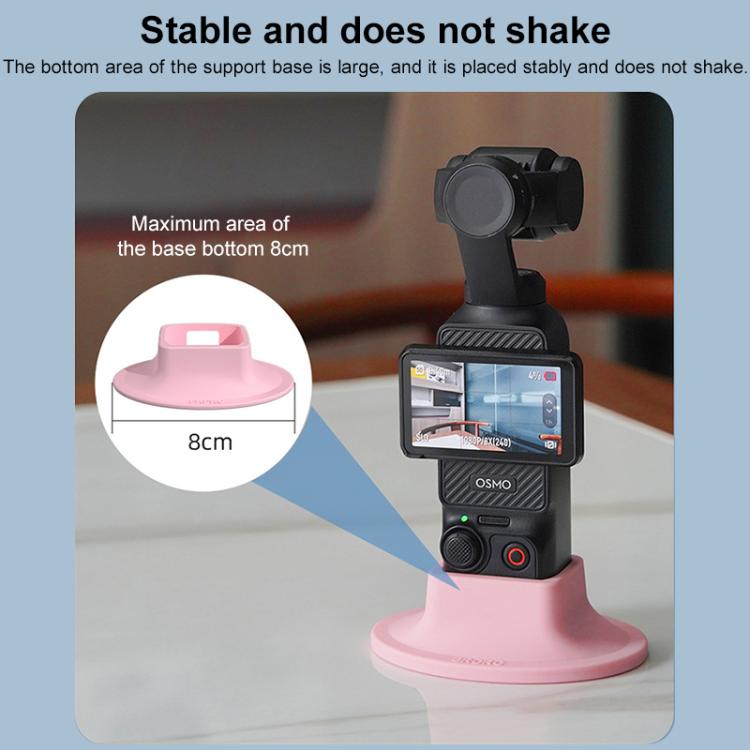 For DJI OSMO Pocket 3 BRDRC Silicone Desktop Base Bracket(Yellow)